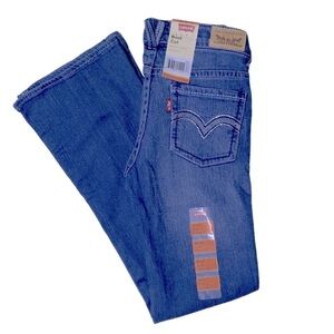 Levi’s Girls Boot Cut Medium Wash Adjustable Waist Stretch Denim Regular Size 7
